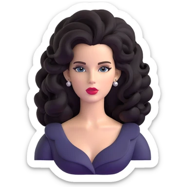 Lana Del Rey with big hair and signature style sticker