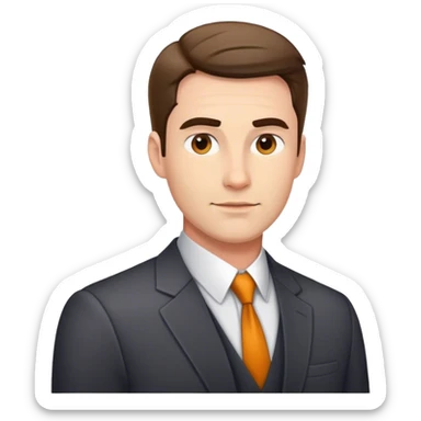 handsome dad with office out fit sticker