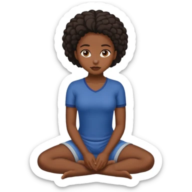 Black girl on her knees sticker