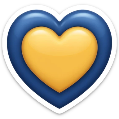 Navy blue heart sticker