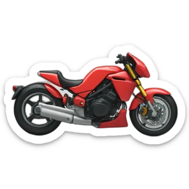 akira red motorbike sticker