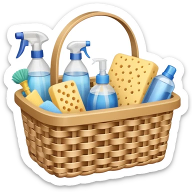 cleaning basket sticker