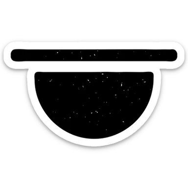 half-circle or geometric shapes below a line with worn distressed effect sticker