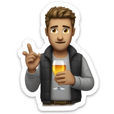 guy saying no to alcohol sticker