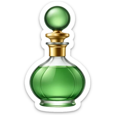Perfume green bottle sticker