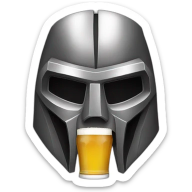 MF DOOM ONE BEER sticker