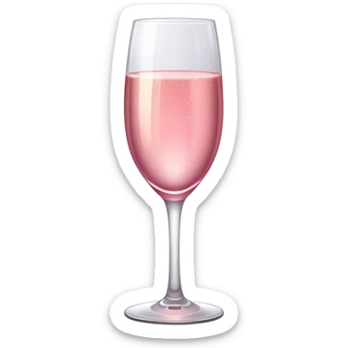 make a pink champagne glass sticker