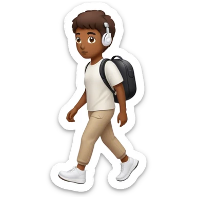 walking with airpods sticker