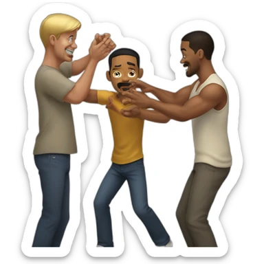 Will smith slapping a man sticker