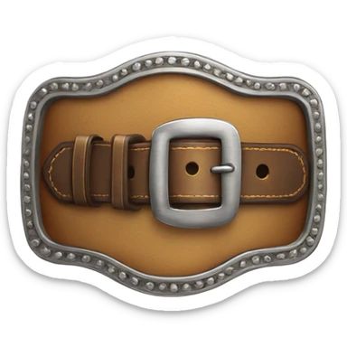 Western belt buckle sticker