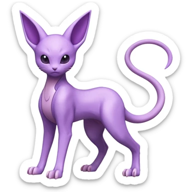 Mewtwo-Espeon-Fakémon-hybrid-creature (full body)  sticker
