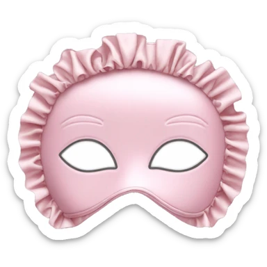 Light pink Frilly satin sleep mask no eyes sticker