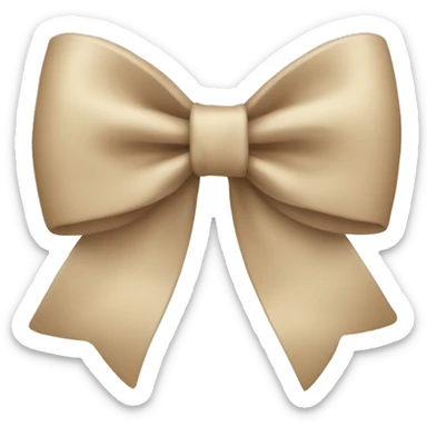 Beige bow  sticker