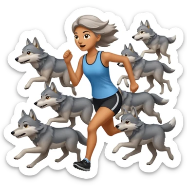 Woman who runs with a pack of wolves  sticker