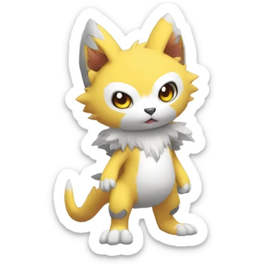 cute kawaii cool edgy Digimon-Fakemon-animal full body sticker