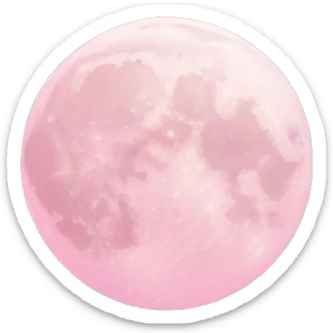 pastel pink moon sticker