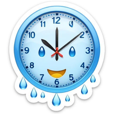 shower time schedule emoji sticker