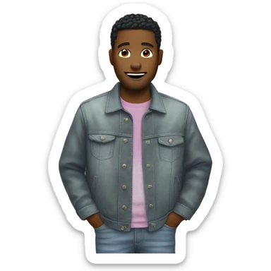 man with y2k fashion sticker