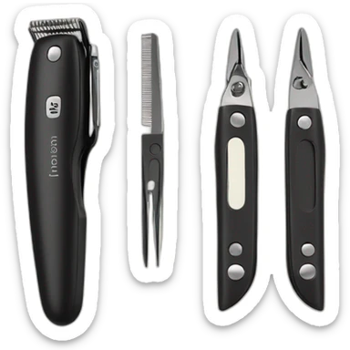 black colored Manicure Set Nail Clippers sticker