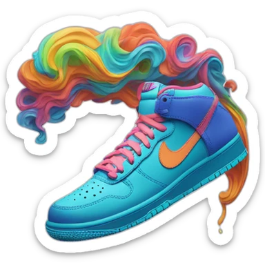 Psychedelic Nike swoosh sticker