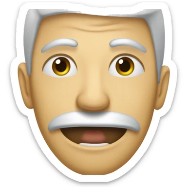 un emoji de cara con un dedito a la par de la boca como pensando y los ojos para arriba sticker