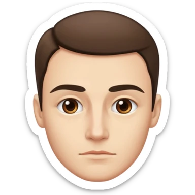  con una mandíbula mega marcada y con una ceja levantada y la otra abajo sticker