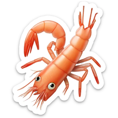 Frozen shrimp on a platter  sticker