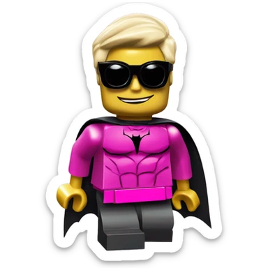 Lego Batman with pink sunglasses sticker