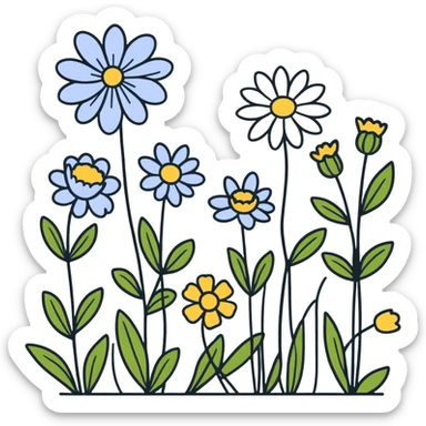 Summer flowers  sticker