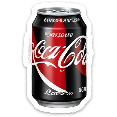 Coca Cola zero can sticker
