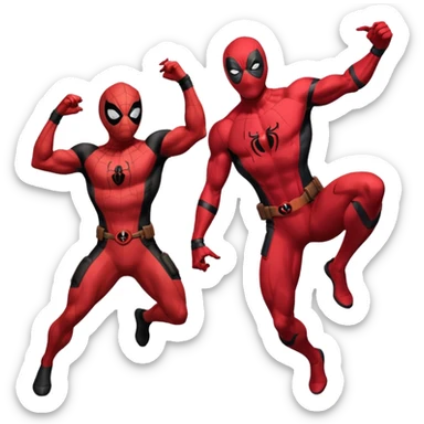 Spider-Man and Deadpool sticker