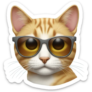 Cat with sunglasses sticker
