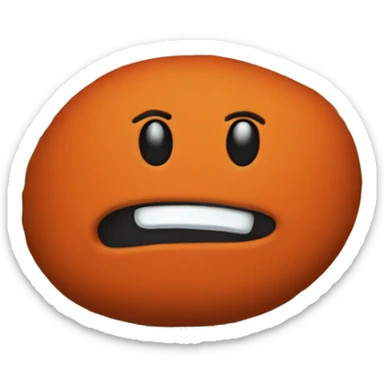 burnt orange pillow sticker