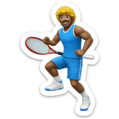 Super héros avec une balle de tennis sticker