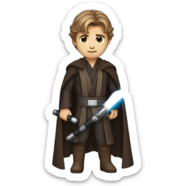 Anakin skywalker with lightsaber sticker