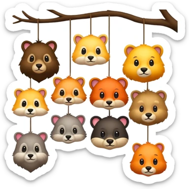 animals hanging sticker