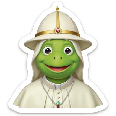 Kermit the pope sticker