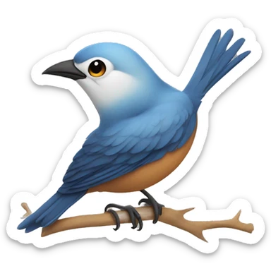 A bird with a low taper fade sticker