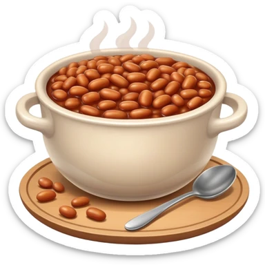 Bowl of baked beans  sticker
