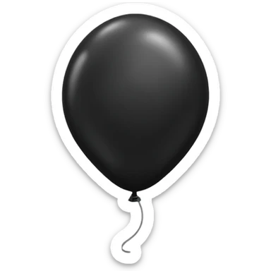 Black balloon sticker