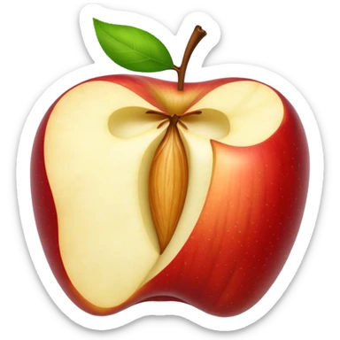Apple core sticker