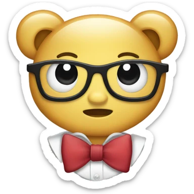 Cute bow tie sticker