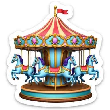 Carrusel con caballos sticker