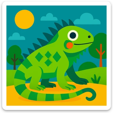Iguana sticker
