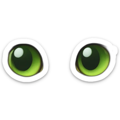 Chat au yeux vert avec une tache blanche sur le cou sticker