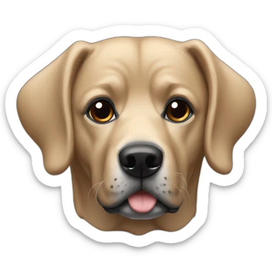 Black coker anglais dog sticker