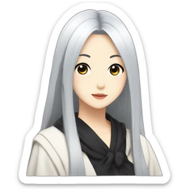 Nana Ōsaki in Anime with a gothic style, black hair sticker