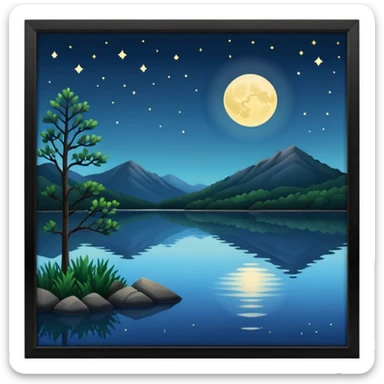 arkansas lake in the night sticker