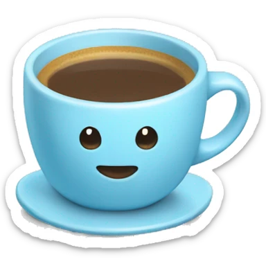 Light blue espresso cup sticker