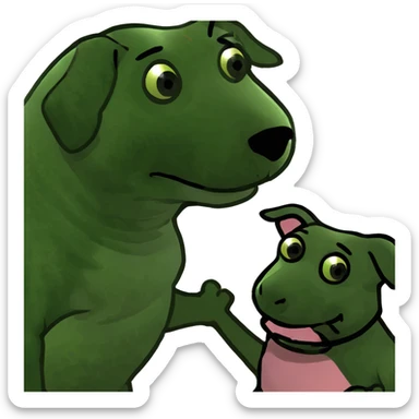 dachshund fighting a pig sticker